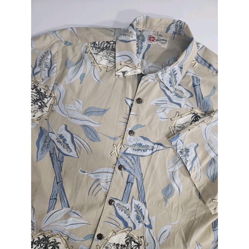 Hilo Hattie Men's Vintage Short Sleeve Hawaiian Button Up Shirt Made in‎ USA XL